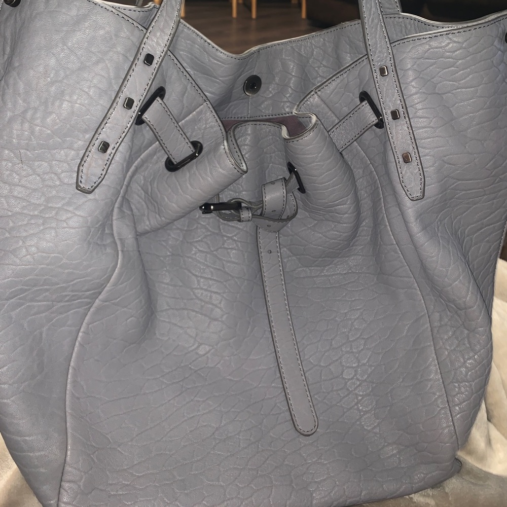 Kooba light grey purse purple insides BEAUTIFUL